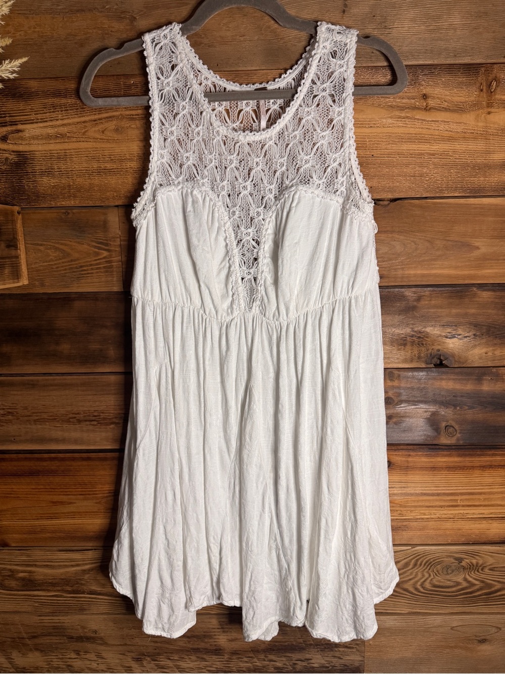 Free People White Crochet Lace Dress | Size Medium - Picture 1 of 12
